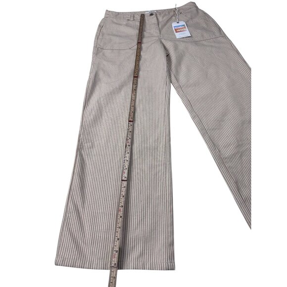 Cali 1850 Womens Striped Wide-Leg Pants Size 13 Polyester & Cotton - Picture 3 of 11